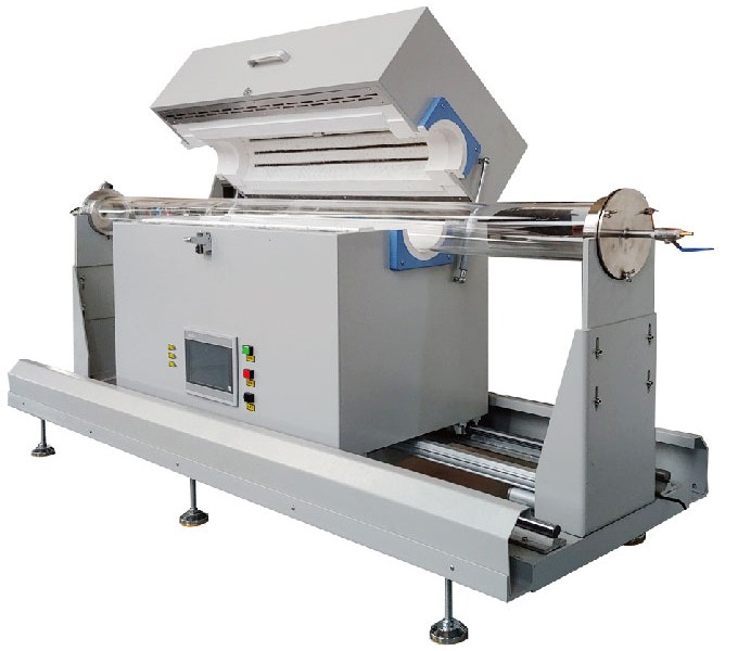 スライド式急速冷却管状炉